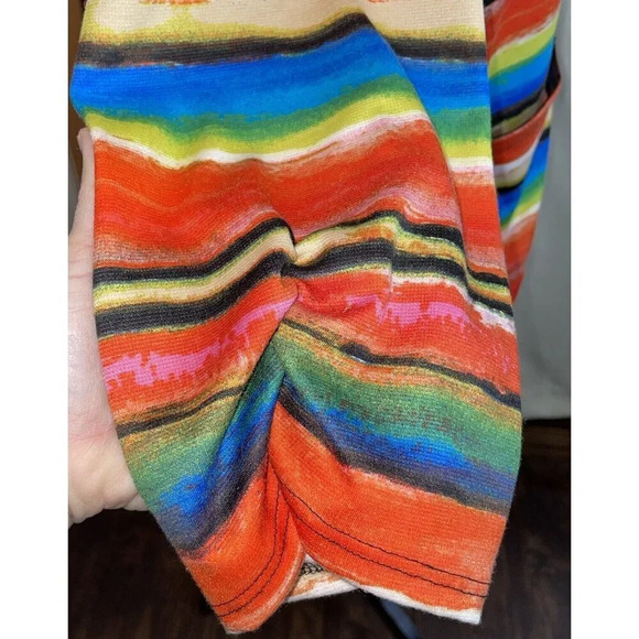 Love Spell 3X Colorful Stripe 1 Button Jacket Pockets Santa Fe Southwestern Boho - Picture 5 of 11